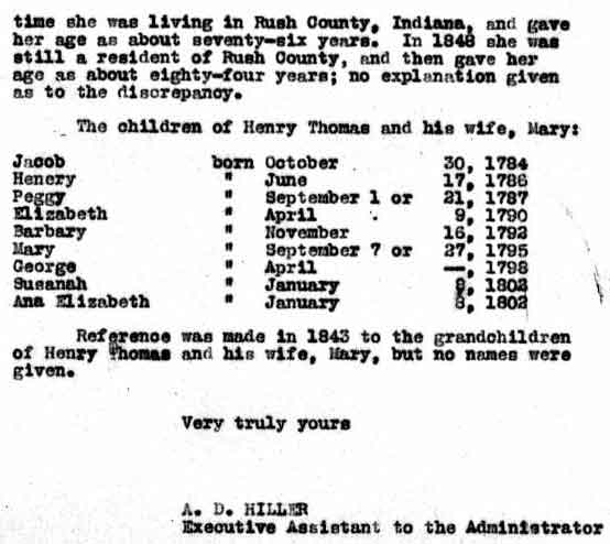 letter from pension file