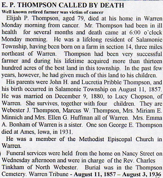 Elijah's obit