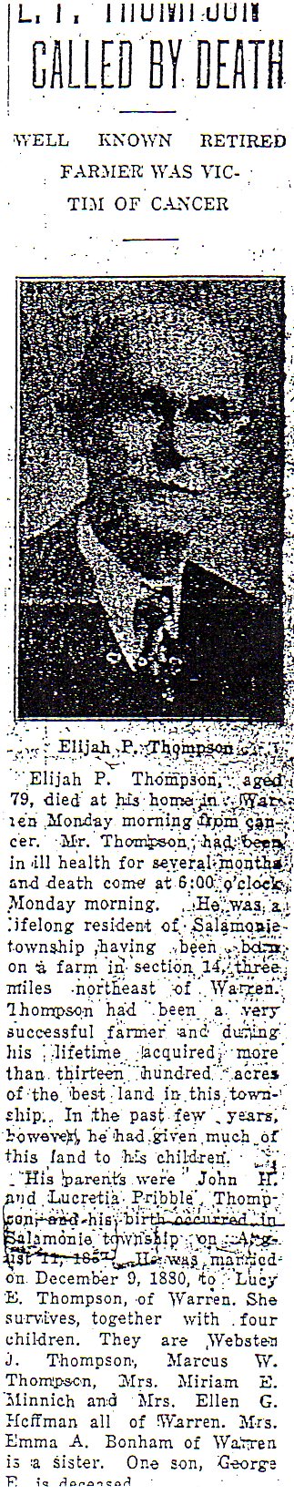 Elijah's obit